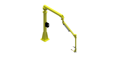 CAD graphic of a 1000 Nm GCI Torque Reaction arm