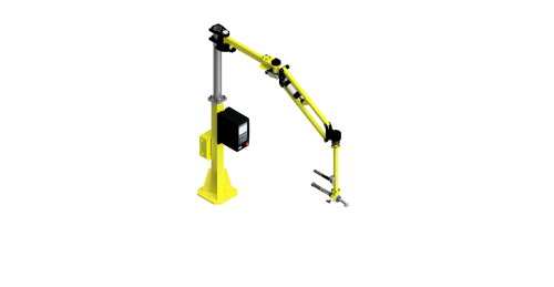 CAD rendering of a 150 Nm GCI torque reaction arm