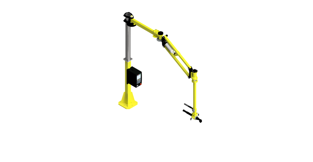 CAD rendering of a GCI torque arm with a 375 Nm capacity