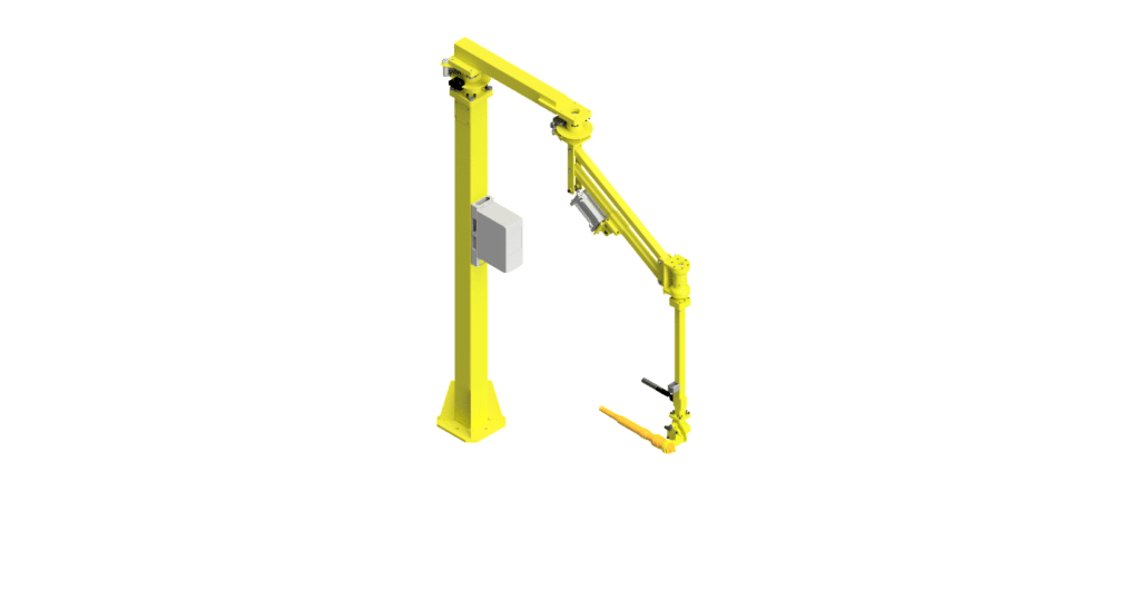 CAD model of a GCI torque arm with a 400 Nm capacity