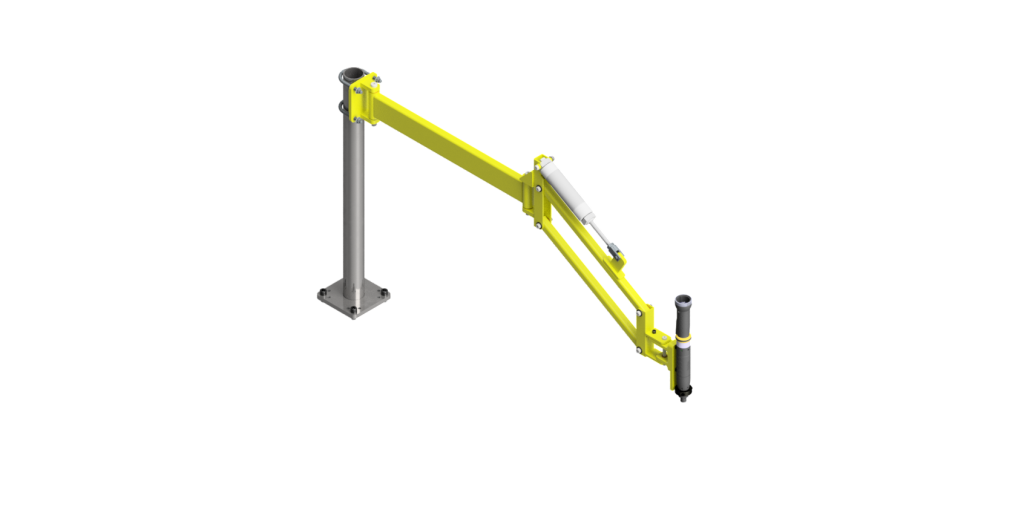 CAD render of a GCI 70 Nm torque reaction arm