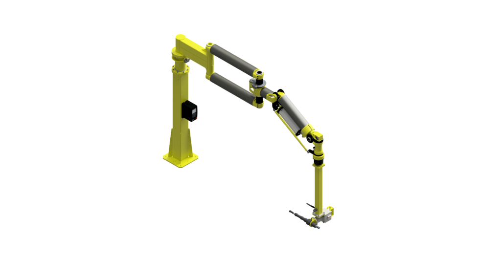 CAD graphic of a GCI 7500 Nm carbon fiber torque reaction arm