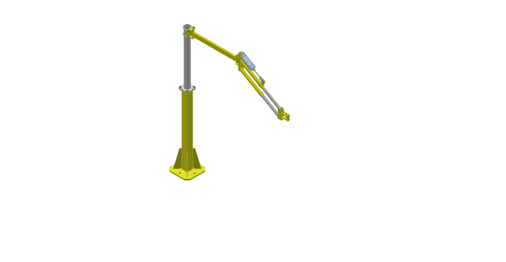 A 3D model of a GCI T135S 135 Nm capacity torque reaction arm