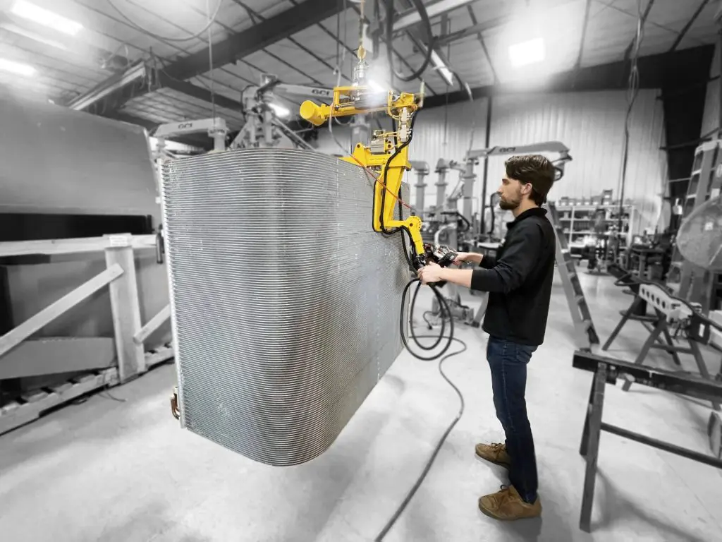 Operator handling AC coil part