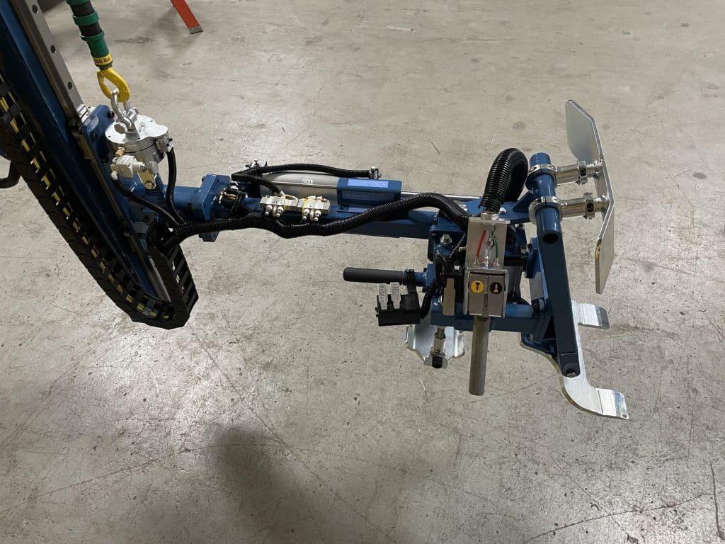 Custom end effector with a cradle gripper