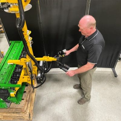 Operator at the controls