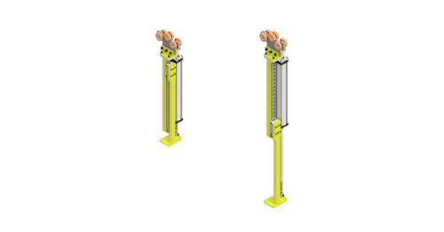 T1000ST - Steel industrial torque tube retracted and expanded
