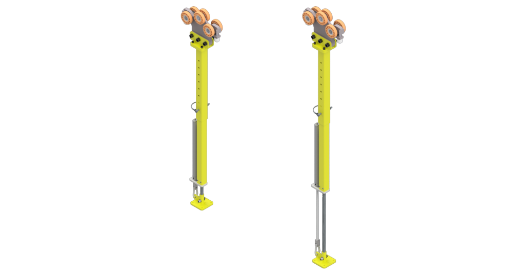 T135ST - Steel industrial torque tube retracted and expanded
