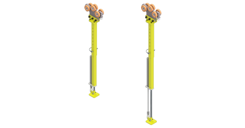 T135ST - Steel industrial torque tube retracted and expanded