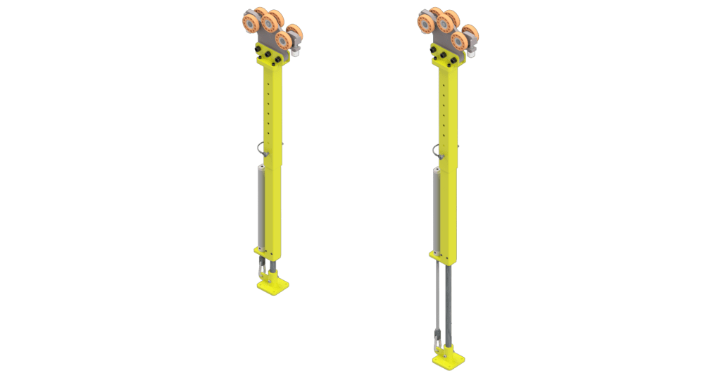 T275ST - Steel industrial torque tube retracted and expanded