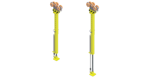 T275ST - Steel industrial torque tube retracted and expanded