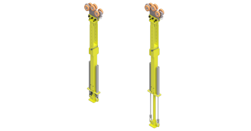 T400ST - Steel industrial torque tube retracted and expanded