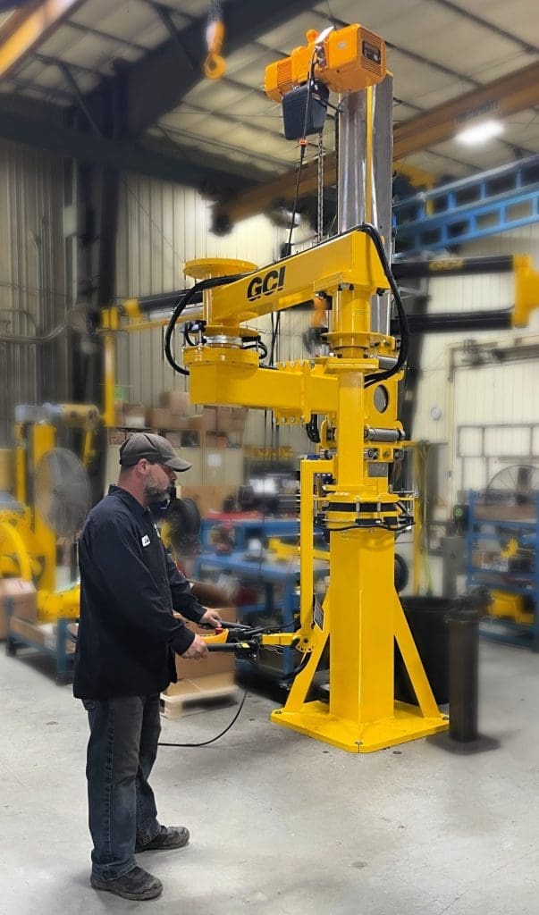 High-capacity stacker manipulator arm