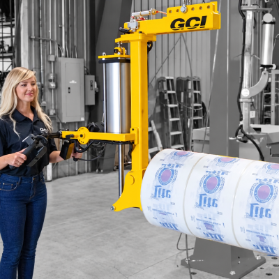 Hook mounted roll handling manipulator